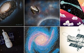Collage of Hubble 30 Artistic Creations