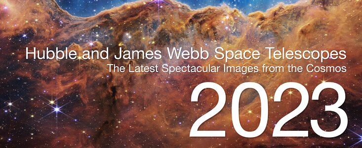 Cover Page of the 2023 ESA/Hubble and ESA/Webb Calendar