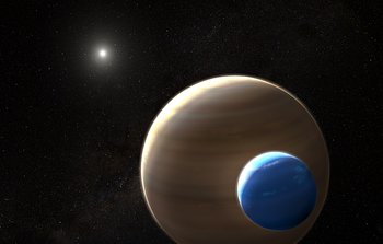 Exomoon orbiting its planet (artist’s impression)