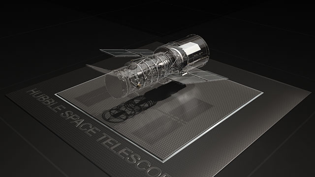 The NASA/ESA Hubble Telescope's skeleton (artist's rendering)