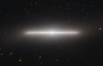 An extraordinarily slender galaxy
